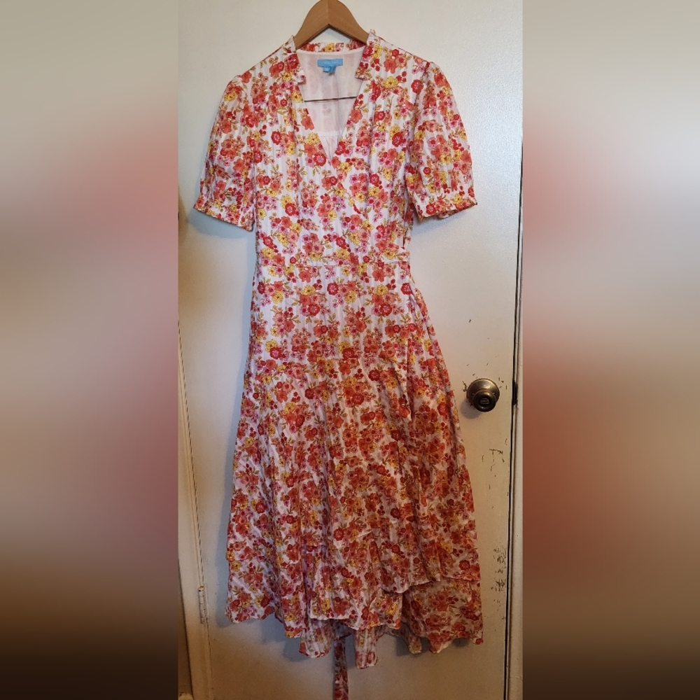 Draper James Red and Yellow Floral Maxi Dress